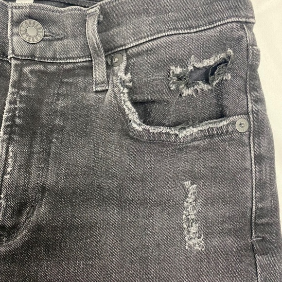 AGOLDE - Sophie High-Rise Distressed Skinny Crop Jeans in Temple Wash Size 28 - Picture 7 of 12